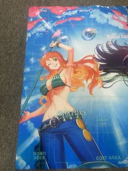 One Piece TCG 2 Player Official Promotional Play Mat Nami/Nico Robin 24x28 GRAIL - Image 2