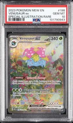 2023 POKEMON MEW EN-151 SPECIAL ILLUSTRATION RARE #198 VENUSAUR EX PSA 10 - Image 1