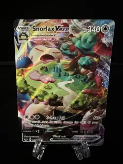 Snorlax VMAX 142/202 Sword and Shield Base Set Holo Rare VMAX NM Pokemon Card - Image 1