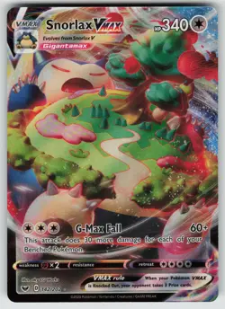 Snorlax VMAX 142/202 SWSH01: Sword & Shield Base Set Ultra Rare NM Holo - Image 1