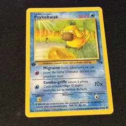 Psykokwak French 1st Edition 53/62 Fossil Pokemon Card LP/NM - Image 1