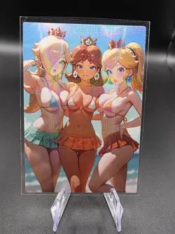 P. Rosalina, Peach And Daisy Holographic Anime Collectible Trading Card - Image 1