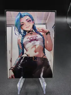 Jinx League Of Legends Holographic Anime Collectible Trading Card - Image 1