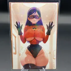 Violet Holographic Anime Collectible Trading Card - Image 2
