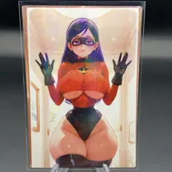Violet Holographic Anime Collectible Trading Card - Image 3