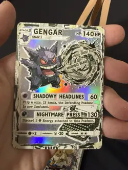 Gengar Newspaper Style Pokemon Card DISPLAY ART CARD - Image 2