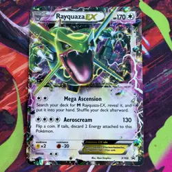 Pokemon TCG Rayquaza EX XY66 Black Star Promo Holo Card HP - Image 1