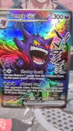 Gengar Manga Custom Made Pokemon Card ACG Kawaii Holofoil. Only 1 available - Image 2