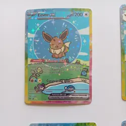 Eeveelution Bubble Fan Complete Set Of 12 Fan Art Display Card Stars Holo - Image 2