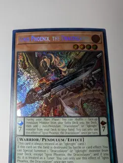 Yugioh- Ignis Phoenix, The Dracoslayer DABL-EN022 Secret Rare 1st Edition NM - Image 2