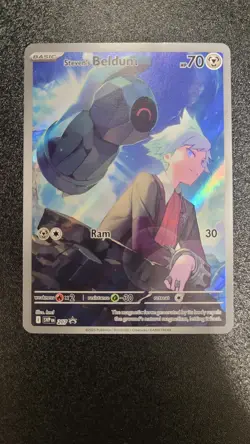 Pokemon TCG Steven's Beldum 207 Scarlet & Violet Black Star Promo Card - Image 4