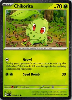 Chikorita (Cosmos Holo) 008/217 Promo Ascended Heroes Pokemon NM - Image 1