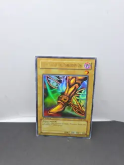 Yugioh Right Leg of the Forbidden One LOB-120 1st Edition Moderate Play - Image 1