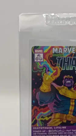 Thanos, The Mad Titan (Borderless) (0400) Marvel Super Heroes Foil MTG TCG - Image 3