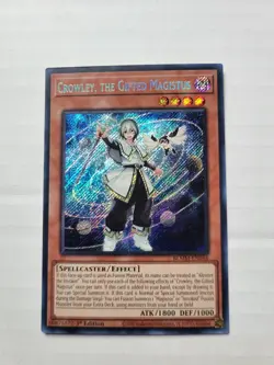 *** CROWLEY, THE GIFTED MAGISTUS *** 1ST EDITION SECRET RARE BLMM-EN041 YUGIOH! - Image 1