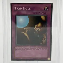 BGS 8 NM-MT Trap Hole LOB-058 Super Rare 1st Edition Yugioh Card - Image 2