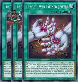 Yugioh! 3x Tragic Twin Twined Jewels DOOD-EN071 Common 1st Ed NM - Image 1