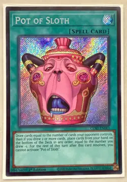 YuGiOh! Pot of Sloth CORI-EN061 1st Edition NM - Image 1