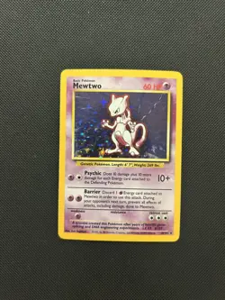 Mewtwo 10/102 | Base Set | Holo Pokemon Card LP - Image 1