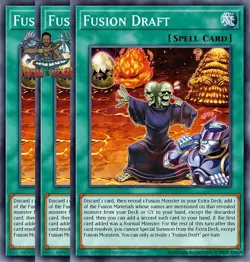 Yugioh! 3x Fusion Draft DOOD-EN070 Common 1st Ed NM - Image 1