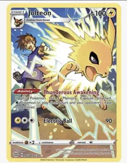 POKEMON Jolteon TG04/TG30 Swsh09: Brilliant Stars Trainer Gallery Holo IR Rare - Image 3