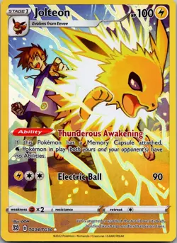 Jolteon Holo Ultra Rare SWSH09: Brilliant Stars Trainer Gallery TG04/TG30 NM - Image 1
