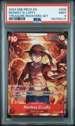 2024 ONE PIECE PROMOS TREASURE BOOSTERS SET #006 MONKEY D. LUFFY PSA 9 - Image 1