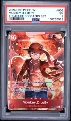 Monkey.D.Luffy (Treasure Booster Set) ST10-006 One Piece Promo PSA 7 - Image 1