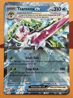 [Miscut Error - Alignment Dot] Pokemon Card Tsareena ex (046) Paradox Rift NM - Image 1