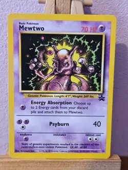 Pokemon TCG Mewtwo #14 Black Star VHS/DVD Promo 2000 LP+ Promo Card WOTC - Image 1