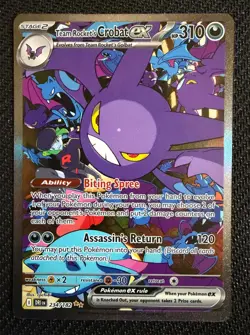 Team Rocket's Crobat ex 234/182 Destined Rivals SIR Full Art Holo EN 2025 - Image 1