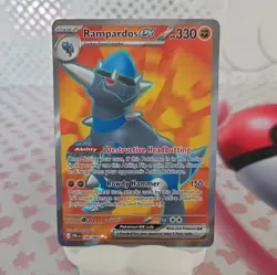 Pokemon TCG - Rampardos ex 100/084 - Pitch Black - Holo Ultra Rare Card - Image 1