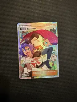 Pokemon TCG Jessie & James Trainer Full Art Ultra Rare Card 68/68 Hidden Fates - Image 1