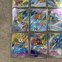 Pokemon 2026 First Partner Illustration Collection Series 1 Promo Set (9 Cards) - Image 5