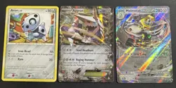Pokemon Card Lot Aggron Ex Melmetal Ex Stamped Aron 2009 RR PC RC NM-MP 3 Cards - Image 1