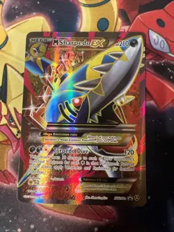 Pokemon Mega Sharpedo-EX TCG Holo Promo Card XY 200a Near Mint Condition NM - Image 2
