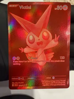 Pokemon Victini Card Black Bolt Red Holo BWR 171/086 Near Mint - Image 2