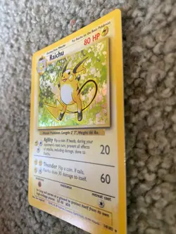 Pokemon Raichu 14/102 Holo Base Set Unlimited Rare WOTC Vintage Pokemon Card - Image 4
