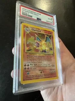 Pokemon Charizard Holo Rare Card #4 Base Set 2, PSA 6 - Image 3