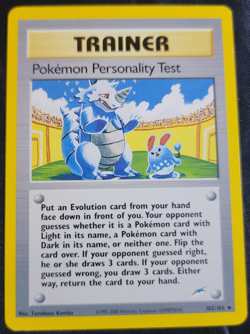 Pokemon Personality Test # 102/105 Neo Destiny Set Pokemon Trading Cards LP - Image 1