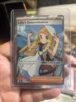 Pokemon TCG Lillie's Determination Trainer Card Holo Rare 169/132 NM - Image 1