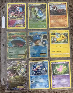 Pokemon Card Binder Lot (9 Cards) - Mega Gardevoir EX, Venusaur EX, Blastoise EX - Image 1