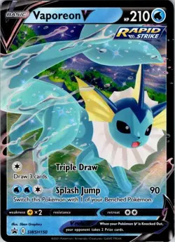 Vaporeon V SWSH150 SWSH: Sword & Shield Promo Cards Holo - Image 1