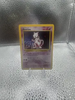 Pokemon TCG Mewtwo 10/130 Base Set 2 Holo Rare Vintage Card 1999 WOTC - NM Cond - Image 1