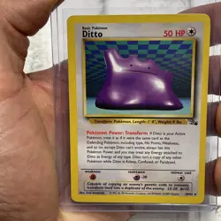 Pokemon WOTC Card - Ditto - Fossil Set - Non-Holo Rare - 18/62 -NM Vintage TCG - Image 1