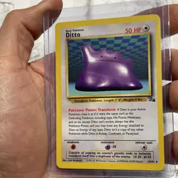 Pokemon WOTC Card - Ditto - Fossil Set - Non-Holo Rare - 18/62 -NM Vintage TCG - Image 2