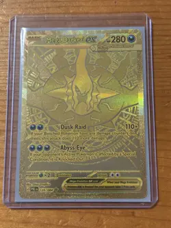 Mega Darkrai EX 120/084 PBL Pitch Black Ultra Rare Gold Holo Foil English Card - Image 1