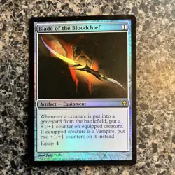 MTG - BLADE OF THE BLOODCHIEF - RARE - ZENDIKAR - LP - FOIL - Image 1
