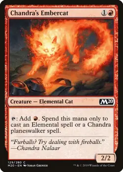 Chandra's Embercat Foil [M20 - 129] Near Mint - Image 1