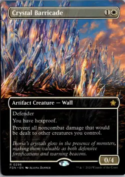 Crystal Barricade (Borderless) 296 Rare Foundations Magic: The Gathering LP - Image 1